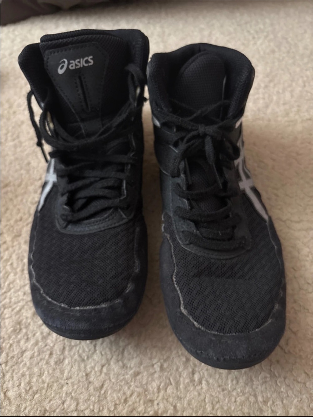 Asics Black and White High-Top Sneakers